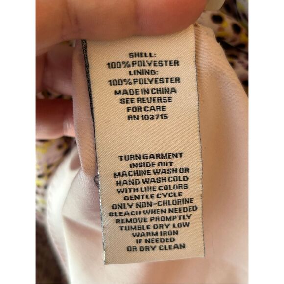 Nanette Lepore Leopard Smocked Waist Sleeveless Midi Dress Sz 12 - Picture 6 of 10